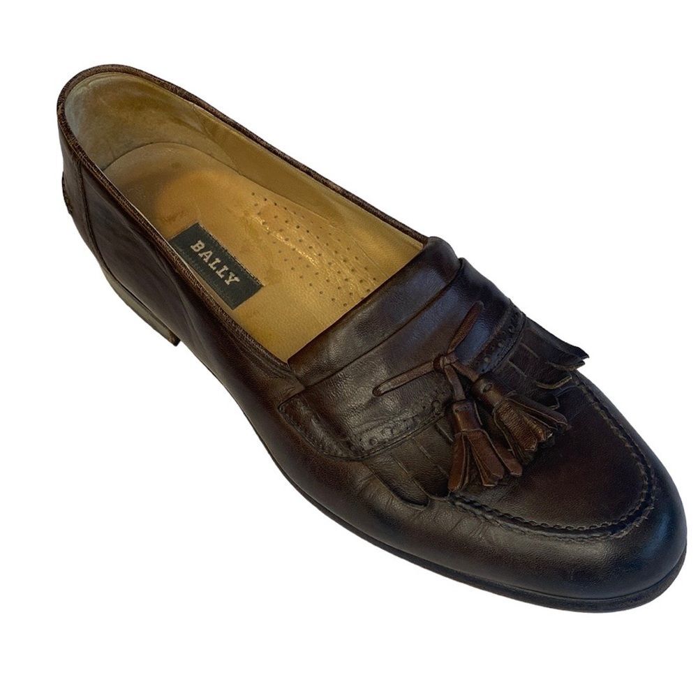 Bally Men’s Leather Tassel Accent Quiet Luxury Loafers 9